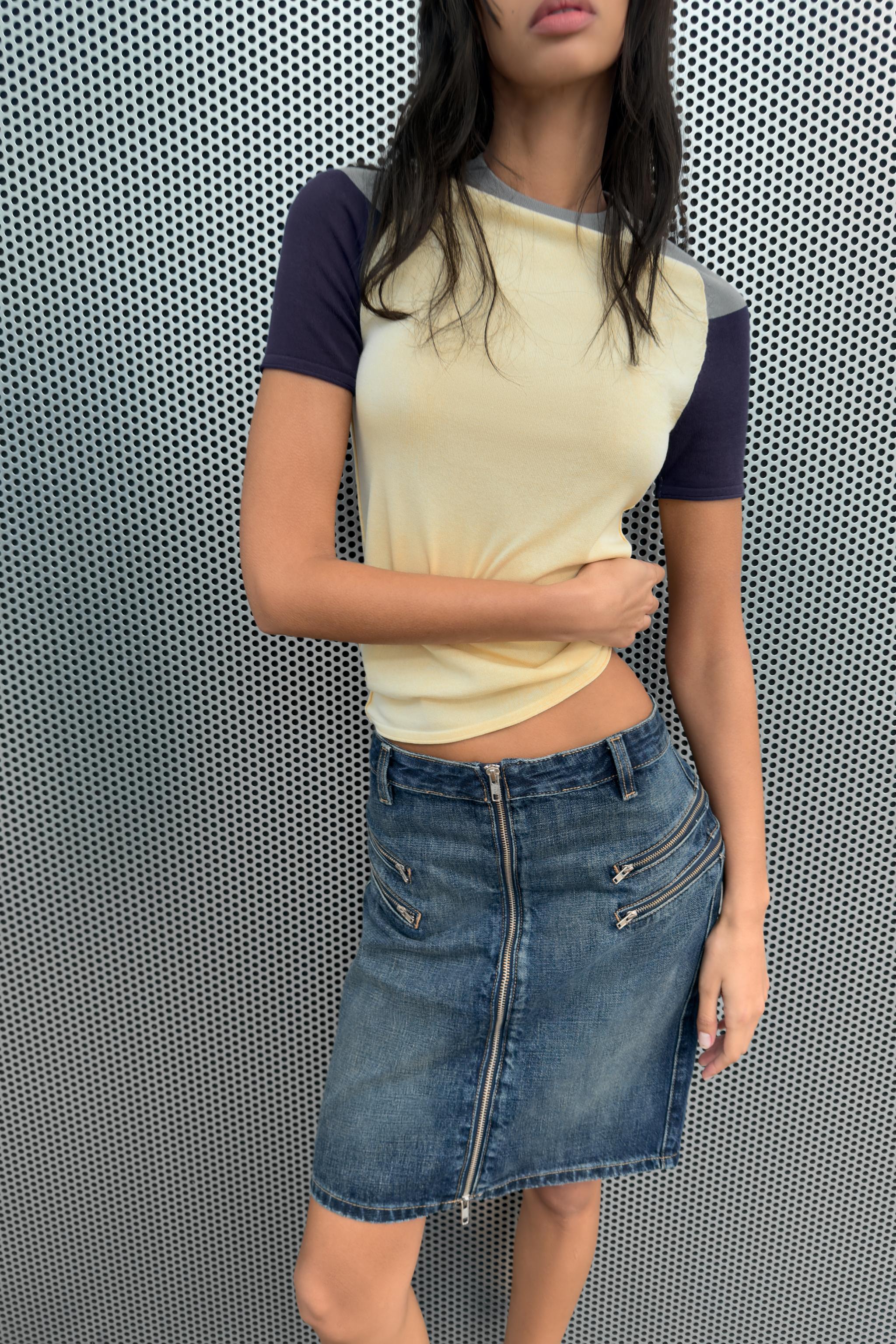 TOP EN MAILLE COULEUR BLOCK